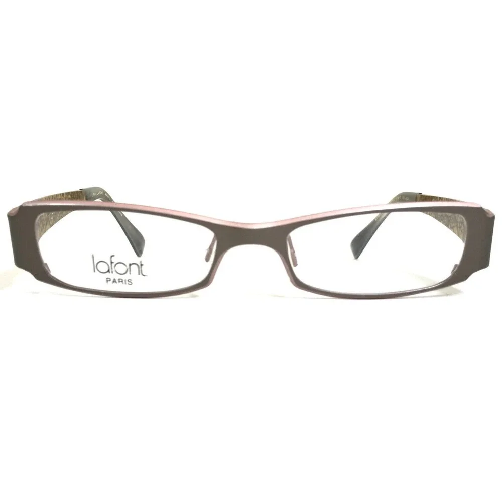 Lafont Eyeglasses Frames ATMOSPHERE 275 Black Pink Floral Rectangular 50-17-135